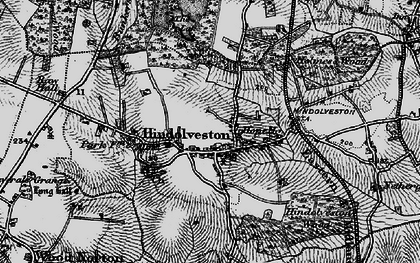 Old map of Hindolveston in 1898