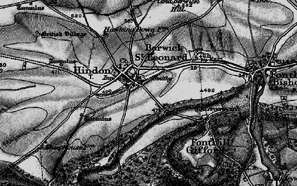 Old map of Hindon in 1895