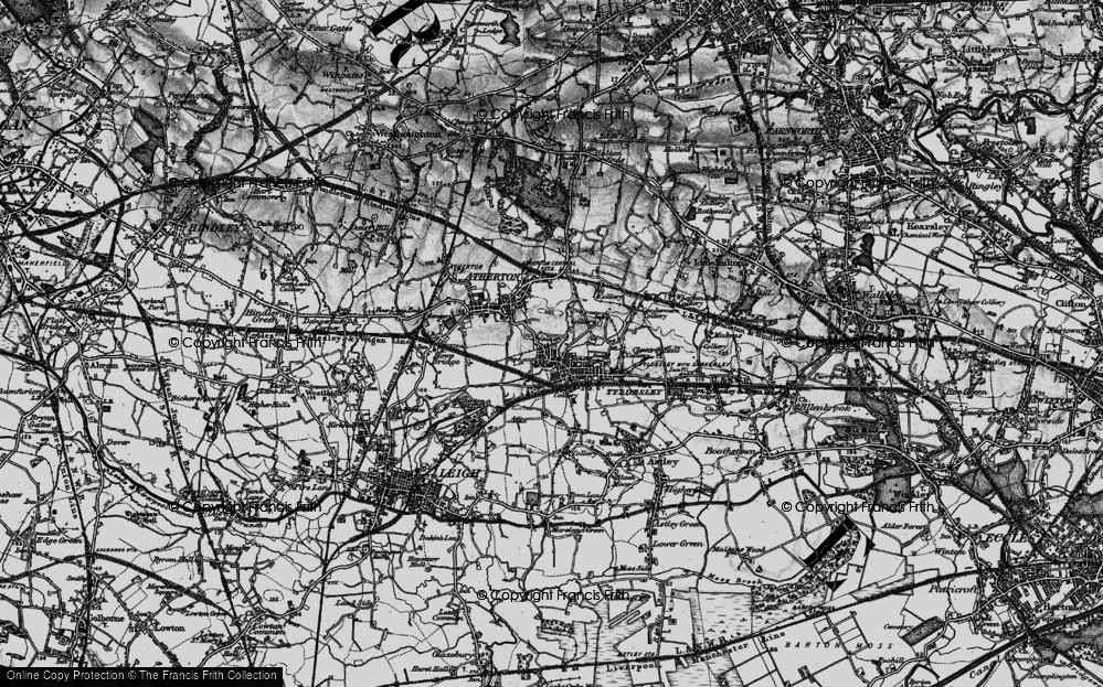 Old Map of Hindsford, 1896 in 1896