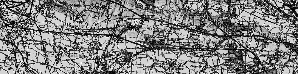Old map of Hindsford in 1896