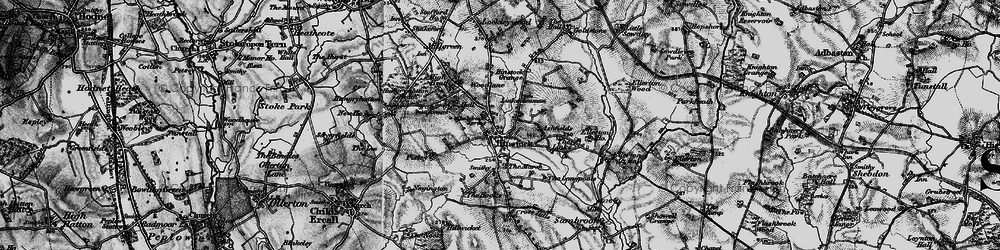 Old map of Hinstock in 1897
