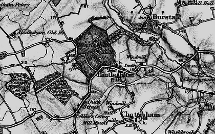 Old map of Hintlesham in 1896
