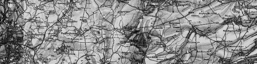Old map of Hinton in 1898