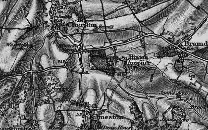 Old map of Hinton Ampner in 1895