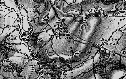 Old map of Hinton Blewett in 1898