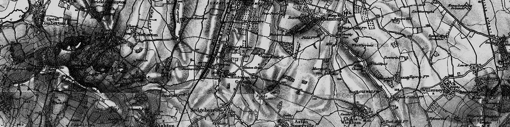 Old map of Hinton Cross in 1898