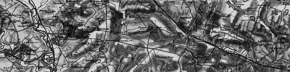 Old map of Hinton-in-the-Hedges in 1896