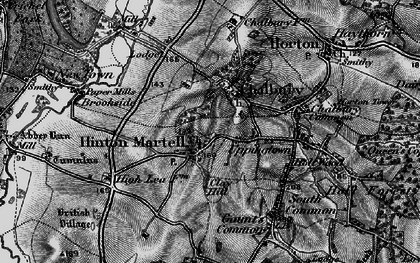 Old map of Hinton Martell in 1895