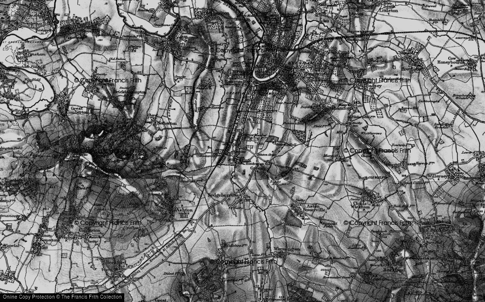 Old Map of Hinton on the Green, 1898 in 1898