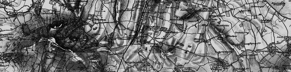 Old map of Hinton on the Green in 1898