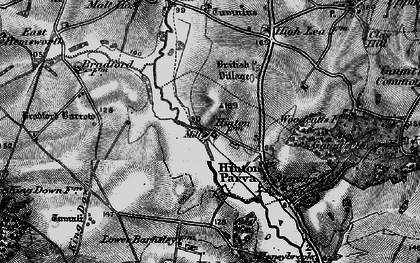 Old map of Hinton Parva in 1895