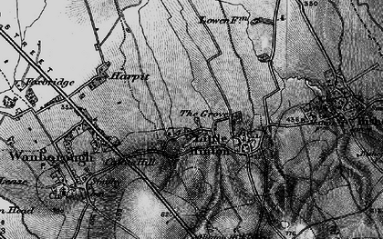 Old map of Hinton Parva in 1898
