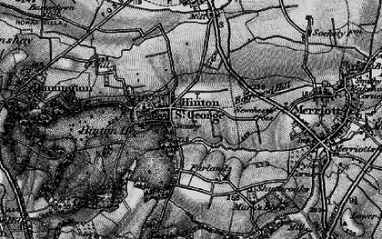 Old map of Hinton St George in 1898