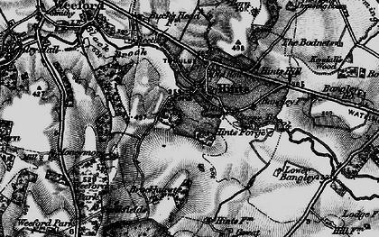 Old map of Hints in 1899