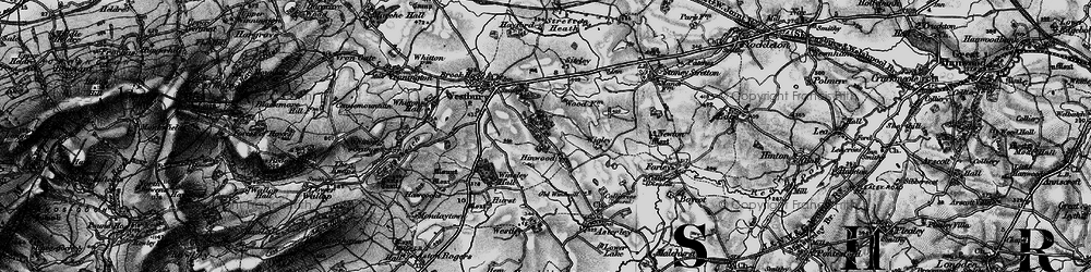 Old map of Hinwood in 1899