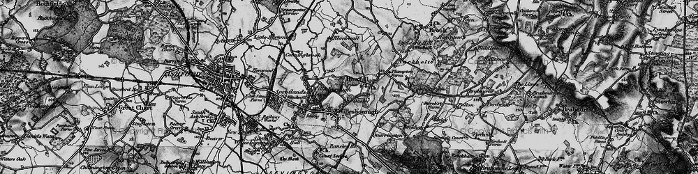 Old map of Hinxhill in 1895