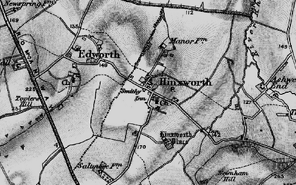 Old map of Hinxworth in 1896