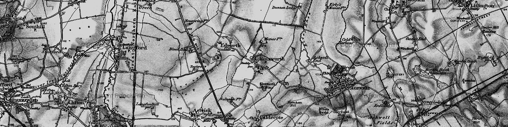 Old map of Hinxworth in 1896