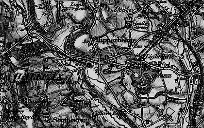 Old map of Hipperholme in 1896