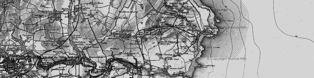 Old map of Hirst in 1897