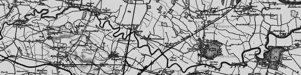 Old map of Hirst Courtney in 1895