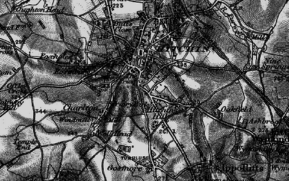 Old map of Hitchin Hill in 1896
