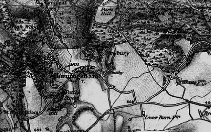 Old map of Hitcombe Bottom in 1898