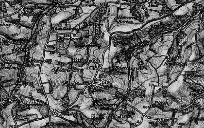 Old map of Hittisleigh Barton in 1898