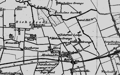 Old map of Blacktoft Grange in 1895