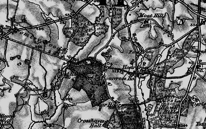 Old map of Hoar Cross in 1898