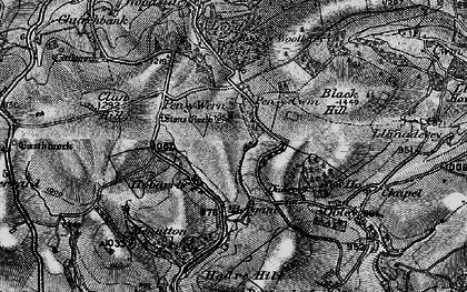 Old map of Hobarris in 1899