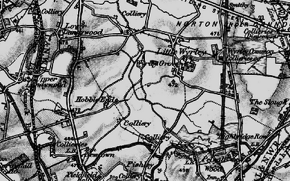 Old map of Hobble End in 1899