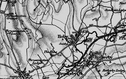 Old map of Hoby in 1899
