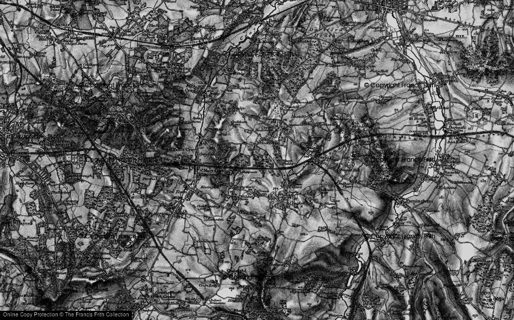 Old Map of Hockenden, 1895 in 1895