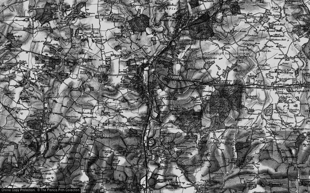 Old Map of Hockerill, 1896 in 1896