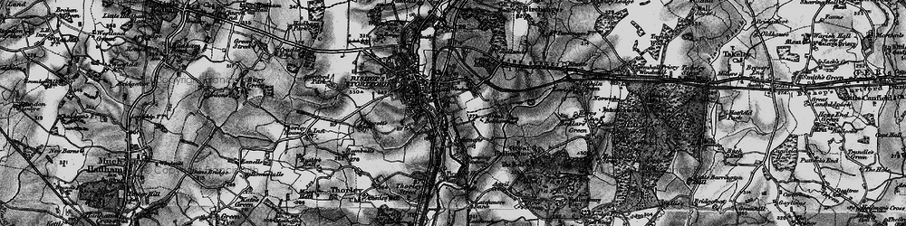 Old map of Hockerill in 1896