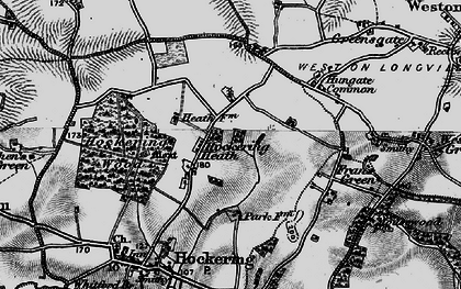 Old map of Hockering Heath in 1898