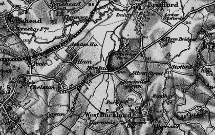 Old map of Hockholler in 1898