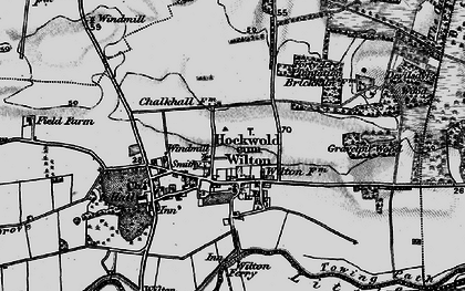 Old map of Hockwold cum Wilton in 1898