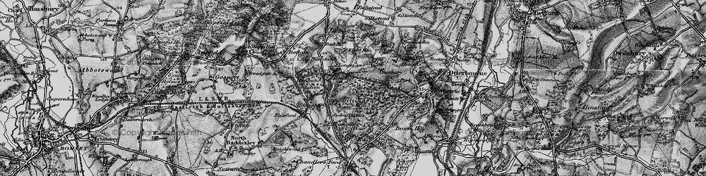 Old map of Hocombe in 1895
