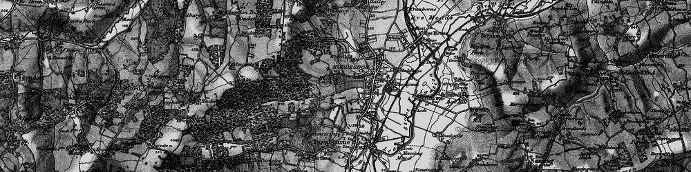 Old map of Hoddesdon in 1896