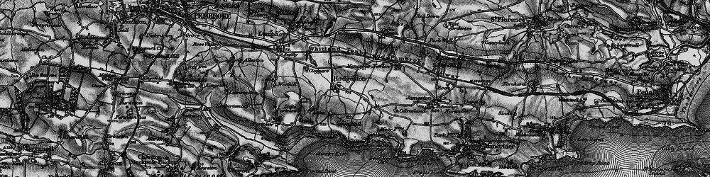 Old map of Hodgeston in 1898