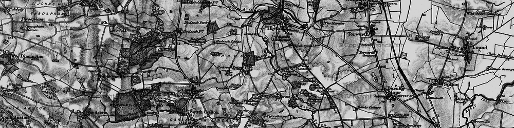Old map of Ash Holt in 1899