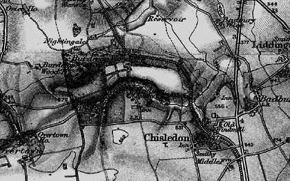 Old map of Hodson in 1898