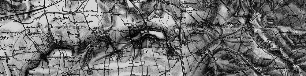 Old map of Burderop Wood in 1898