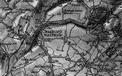 Old map of Hoe in 1895