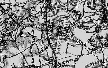 Old map of Hoe in 1898