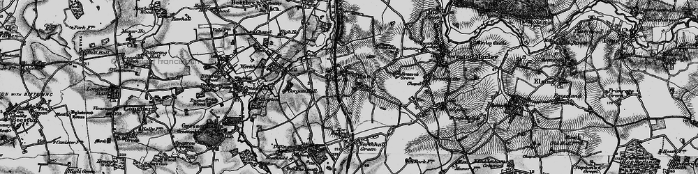 Old map of Hoe in 1898