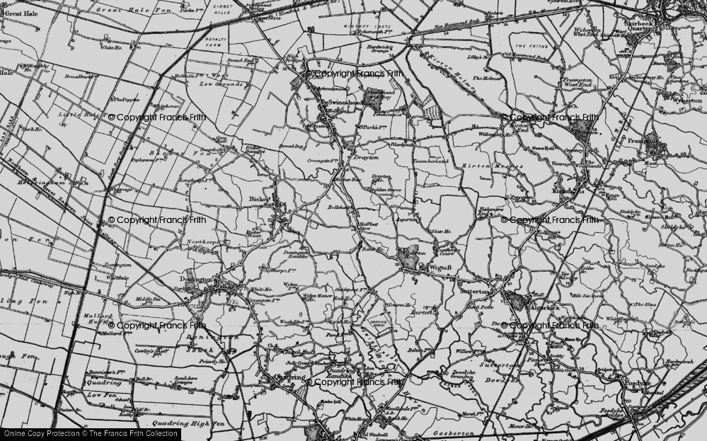 Old Map of Hoffleet Stow, 1898 in 1898