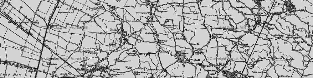 Old map of Hoffleet Stow in 1898
